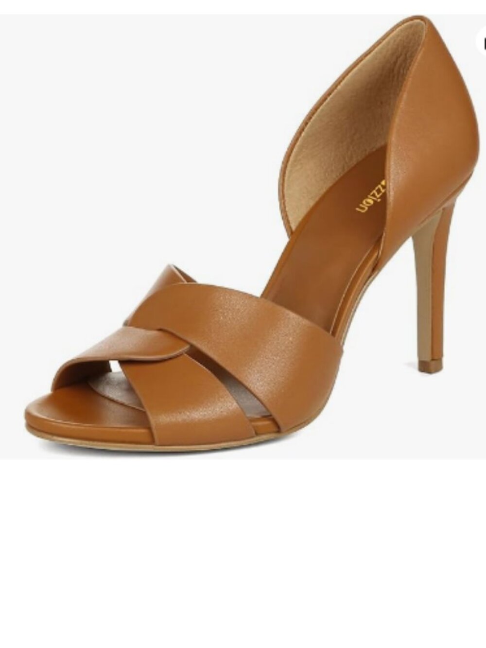 Pazzion Brown Sexy Open Toe High Heel D'Orsay Pump Slip On Two Piece Sandal
